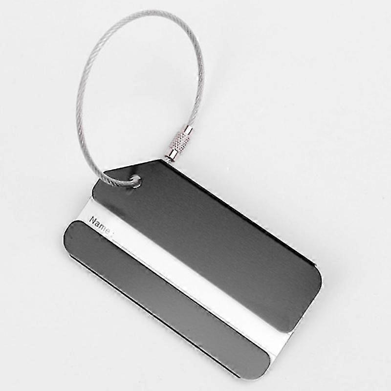 Rustproof Aluminum Luggage Tag With Loop