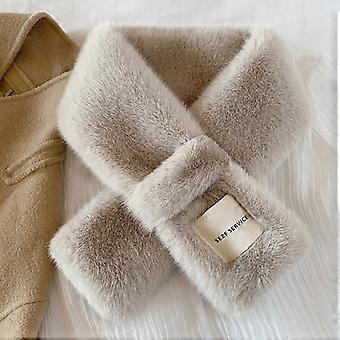 Thick Winter Women Plush Scarf Faux Rabbit Fur Solid Color Neck Collar Scarves Female Neckerchief Warmer Stuff Gift