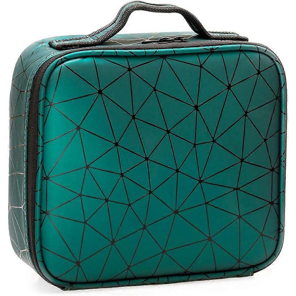 Large Capacity Lighted Leather Makeup Case