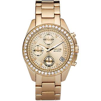 Fossil decker Quartz Analog Women Watch with STAINLEss Steel Bracelet In Gold Plated ES2683