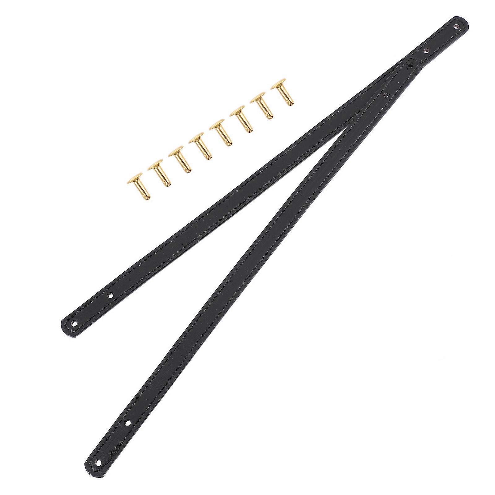 PU Handbag Strap Replacement for Bag 1Pair Durable Black Accessory