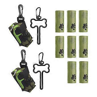 Dog Poop Dispenser Oxford Cloth Bag Holder for Pet Waste 1Set