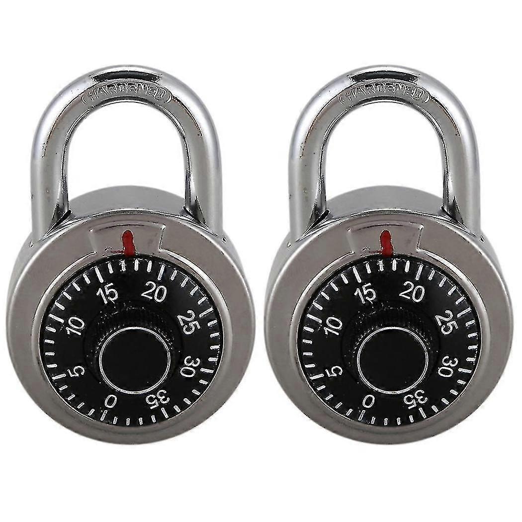 2x Master Coded Lock 50mm With Round Fixed Dial Combination Padlock Defender