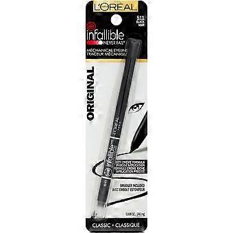L'oreal Paris Infallible Never Fail Eyeliner Pencil With Built-in Sharpener Black