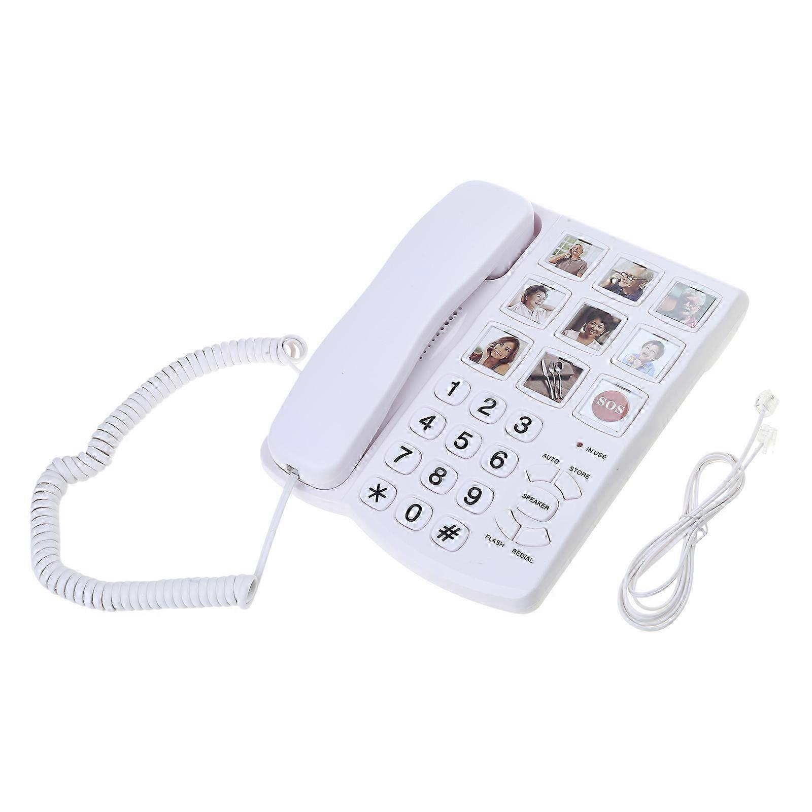 Simple Corded Phone Large Keys Volume Control