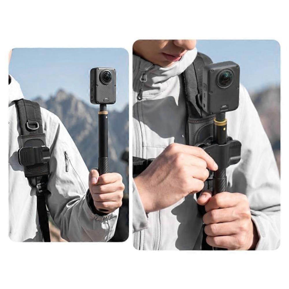 Action Camera Accessory Extension Rod & Backpack Clip Mount - Convenient Setup for Filming