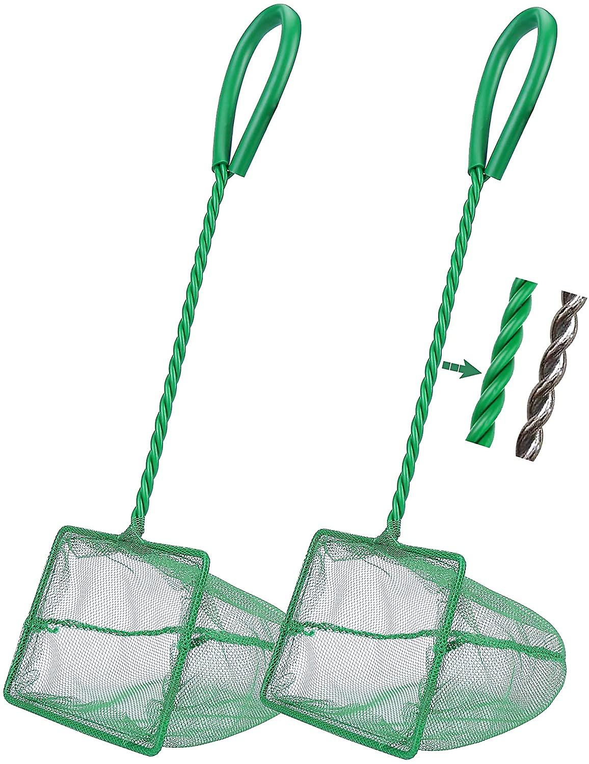 2 Pcs Aquarium Fish Net, Fine Mesh Quick Catch Fish Net for Fish Tank