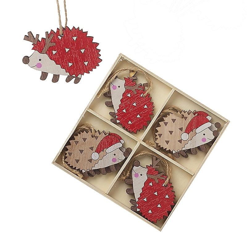 Heaven Sends Wooden Hedgehog Christmas Decoration