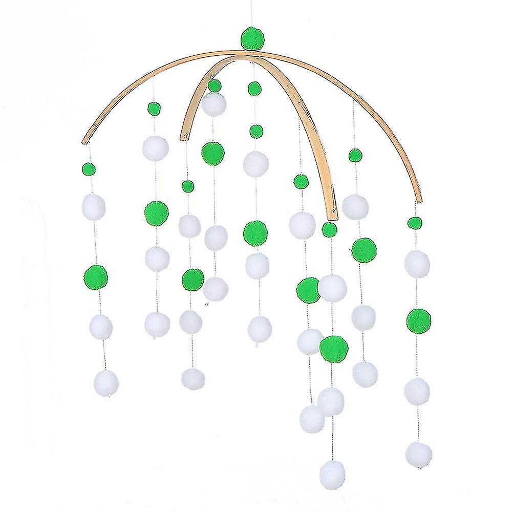 Baby Nursery Ceiling Mobile Wooden Rack & Colored Felt Wool