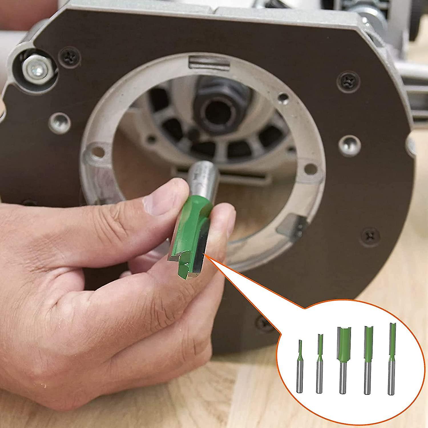 7 Pieces Straight Router Bit, 6mm Shank Router Bits Countersink With ...