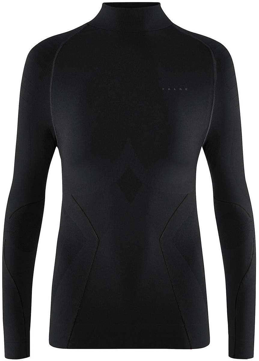 Falke Maximum Warm Long Sleeve Collar Shirt - Black