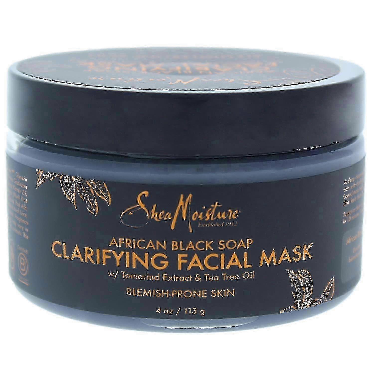 Sheamoisture 非洲黑皂问题皮肤面膜,4 盎司