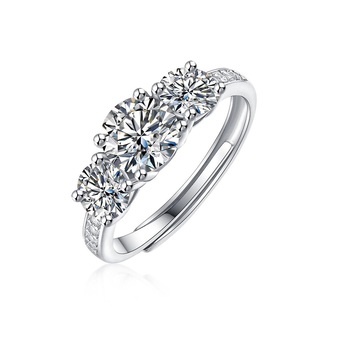 Silver Moissanite Women's Ring