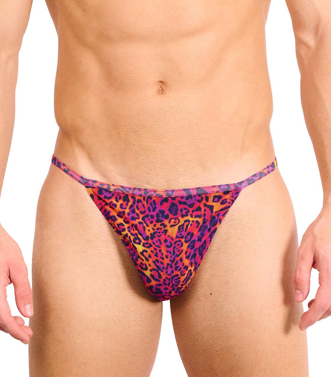 Kiniki Hot Leopard Tan Through Men's Swim Tanga (5th Generation)