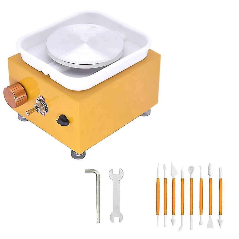 Mini Electric Pottery Wheel Machine With Removable Basin, Diy Hand Tools Gift To Learn Ceramic Craf