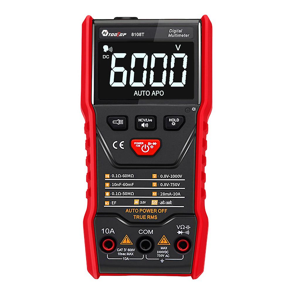 Handheld Digital Multimeter 6000 Counts Display Ac/dc Voltage Test Meter