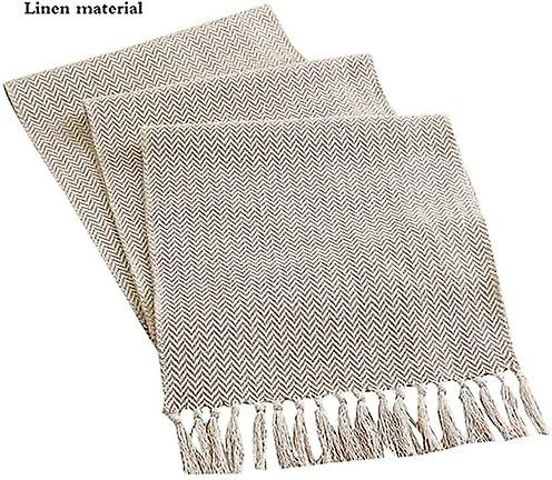 Table runner cotton linen dustproof waterproof decoration