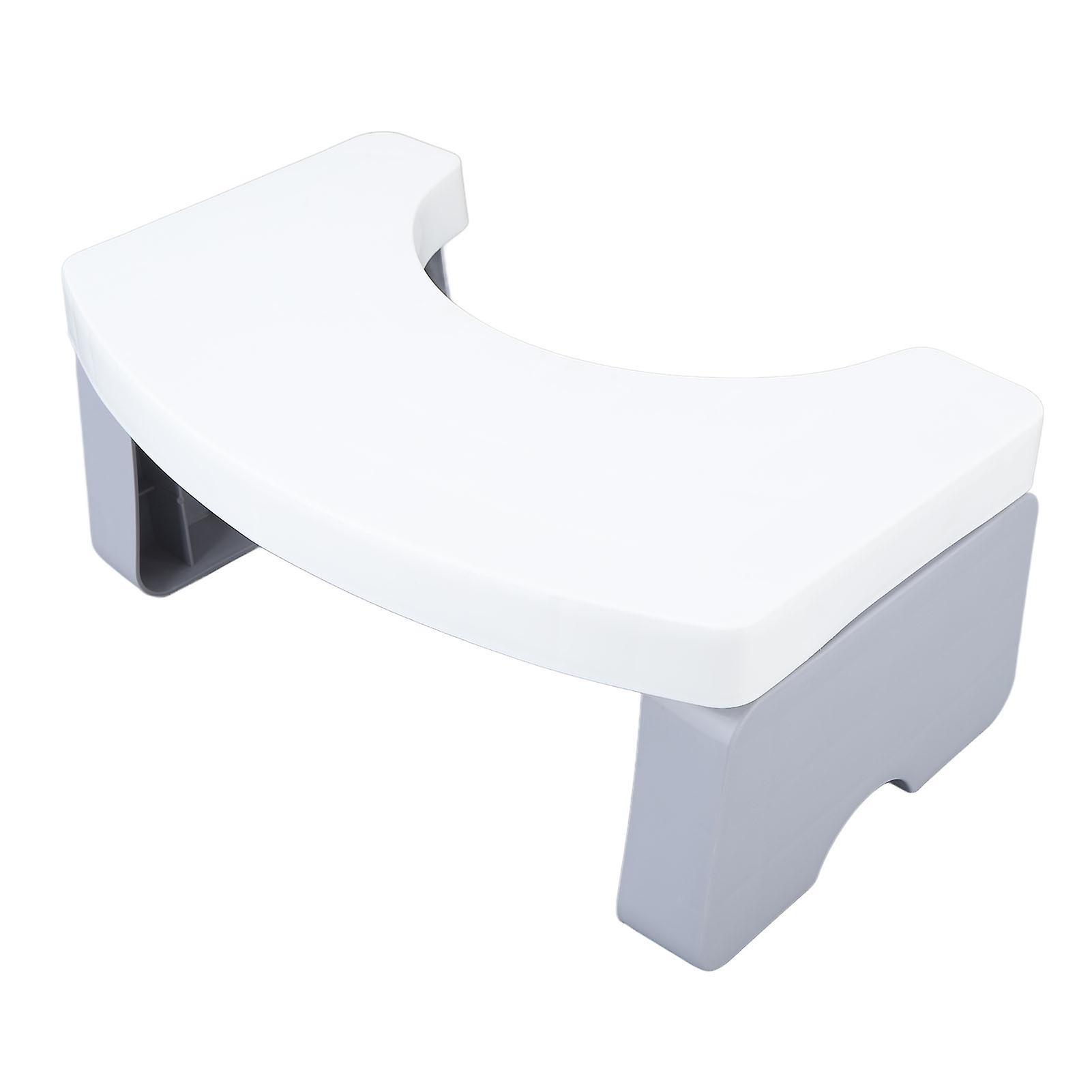 Foldable Toilet Potty Stool PP Portable Squatting Stool 39.5x21.5x17.5cm White