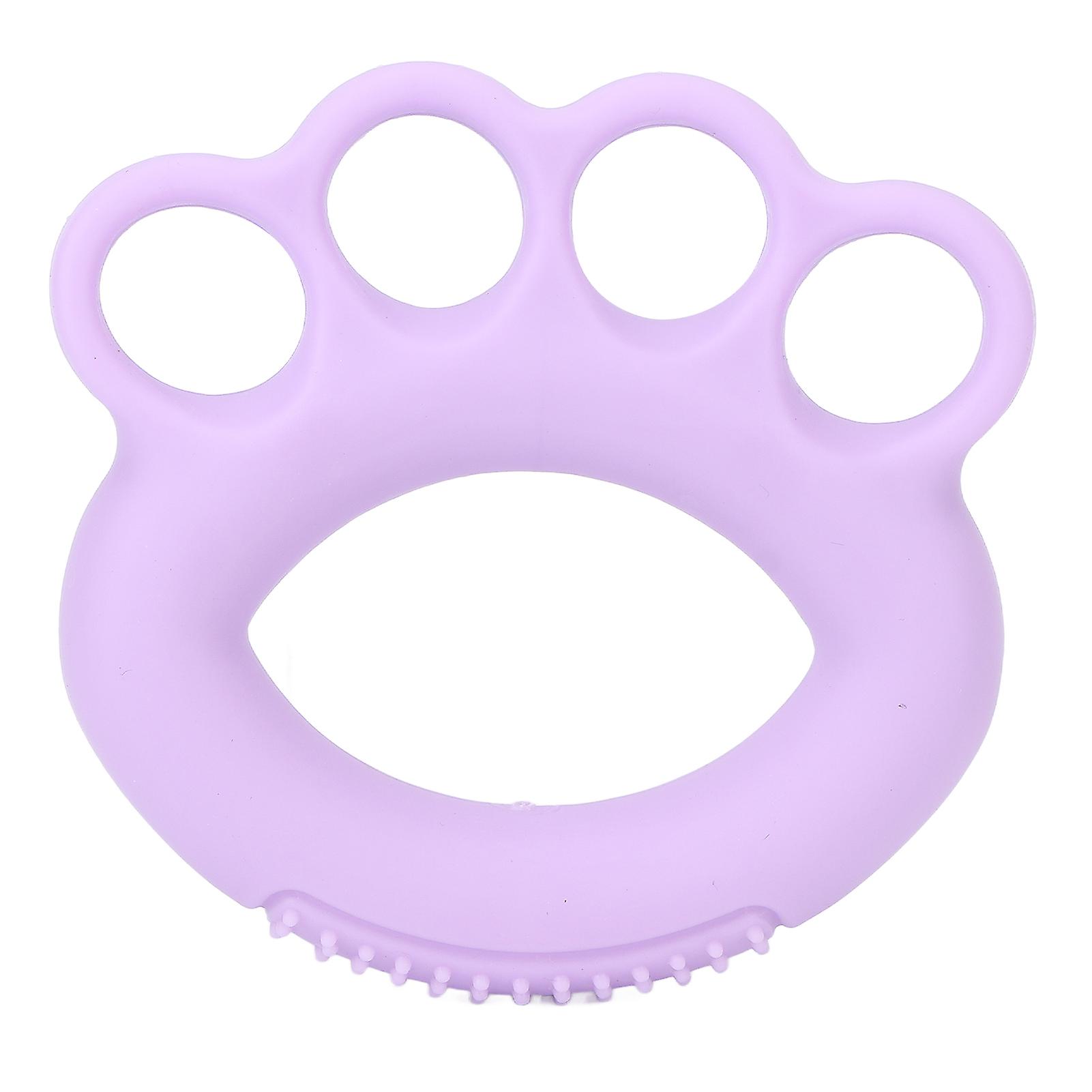 Hand Strengthener Tool to Relieve Hand Cramps and Prevent Slips. 4 Finger Holes. Purple Grip Exerciser, 50 lbs.