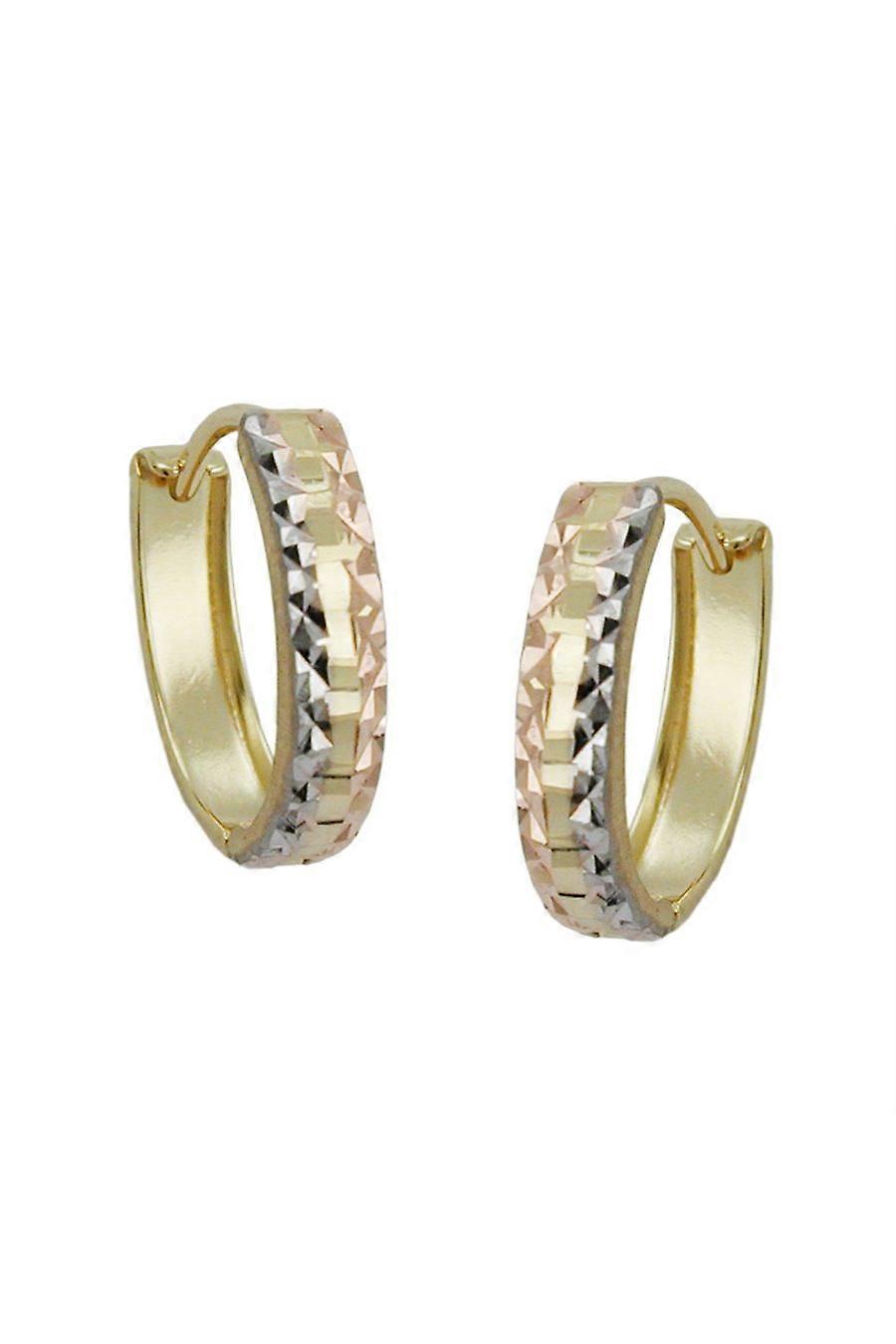 Hoop Earrings Diamond Cut 9k Gold - Gl431062