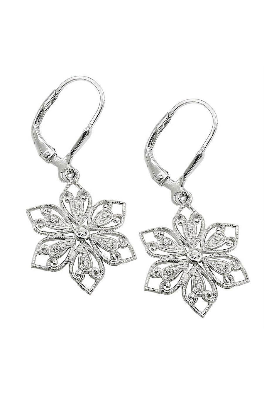 Pendant Flower Rhodium Plated Silver 925 - Gl93887
