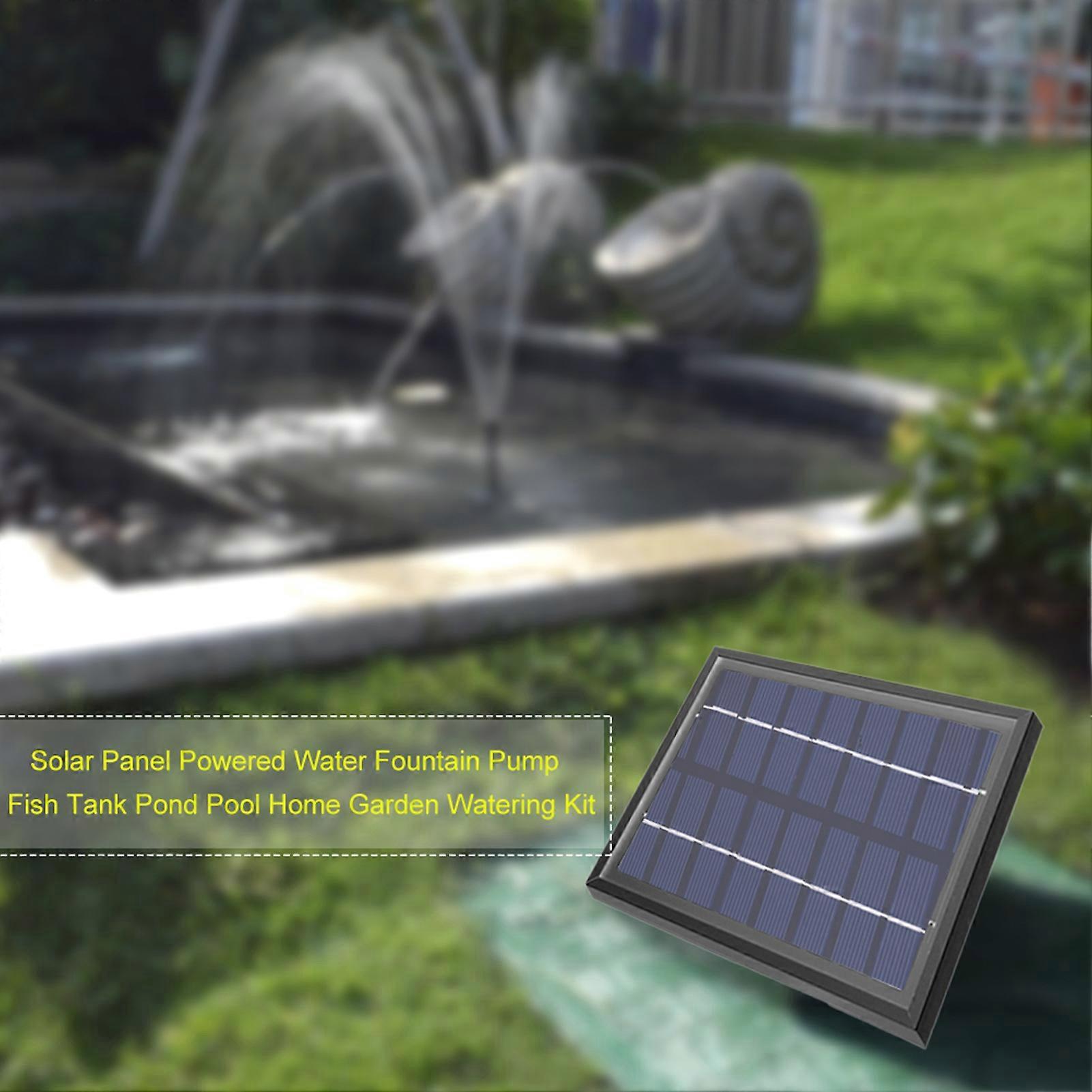 Solar Pond Pump Solar Panel Powered Water Fountain Pump Fish Tank Pond Pool Home Garden Watering Kit
