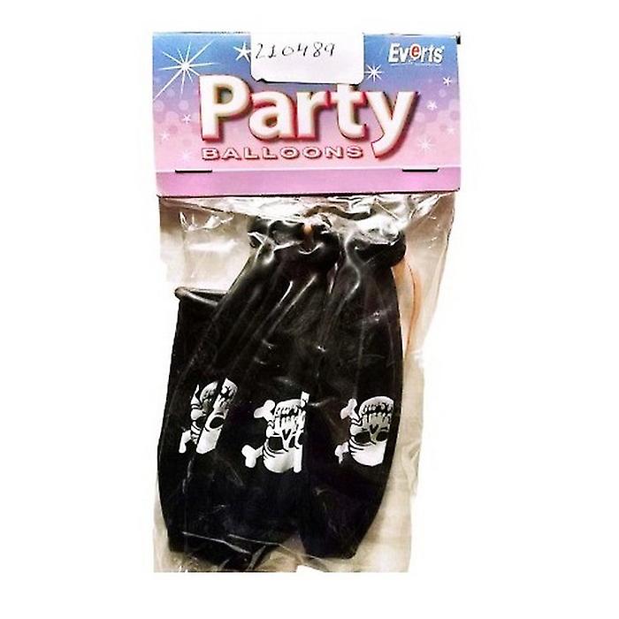 Everts Latex Skull And Crossbones Party Balloons (Pack of 10)