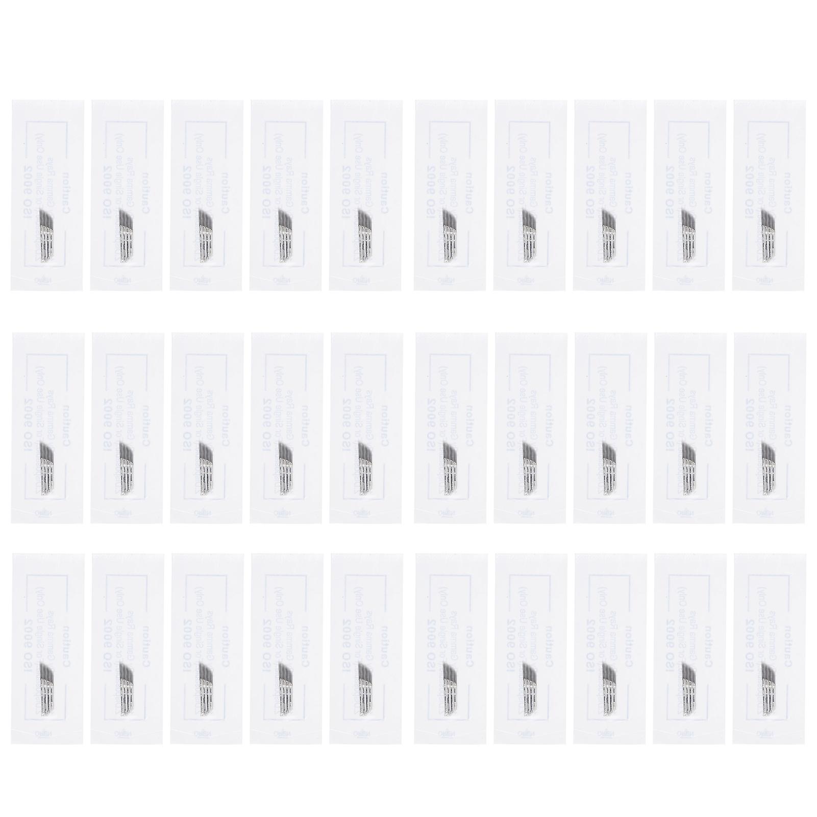 Lot de 50 aiguilles à sourcils semi-permanentes, stylo de microblading manuel (0,35 mm, 3 rangées, 16 broches)