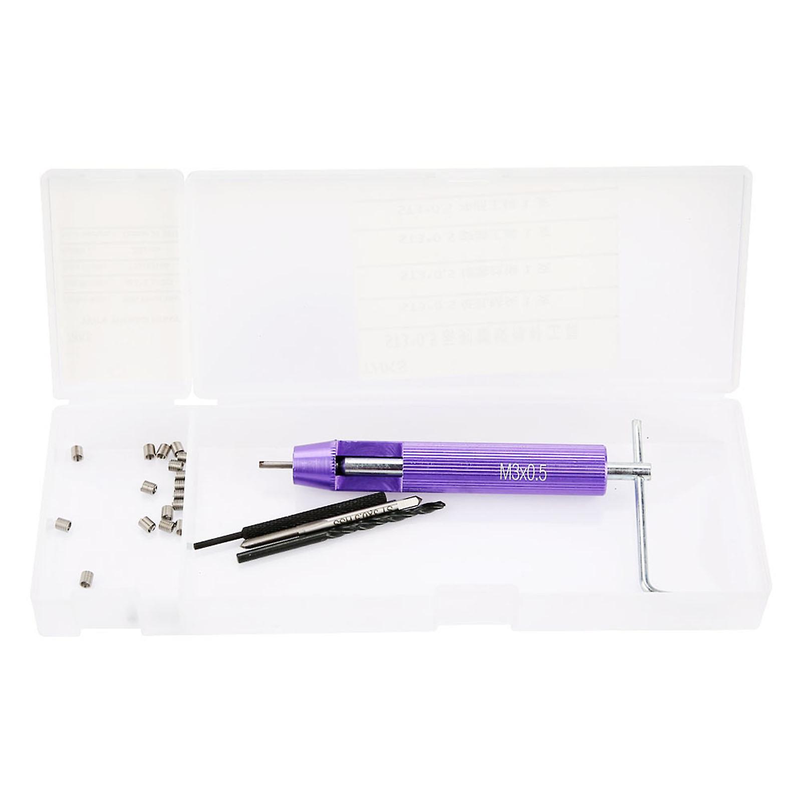 M3*0.5 Car Engine Block Restoring Damaged Thread Repair Insert Tool Kit