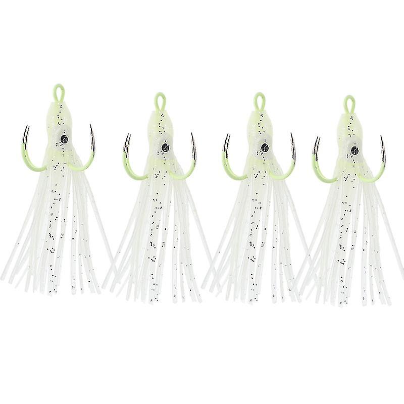 4pcs Noctilucent Squid Bait