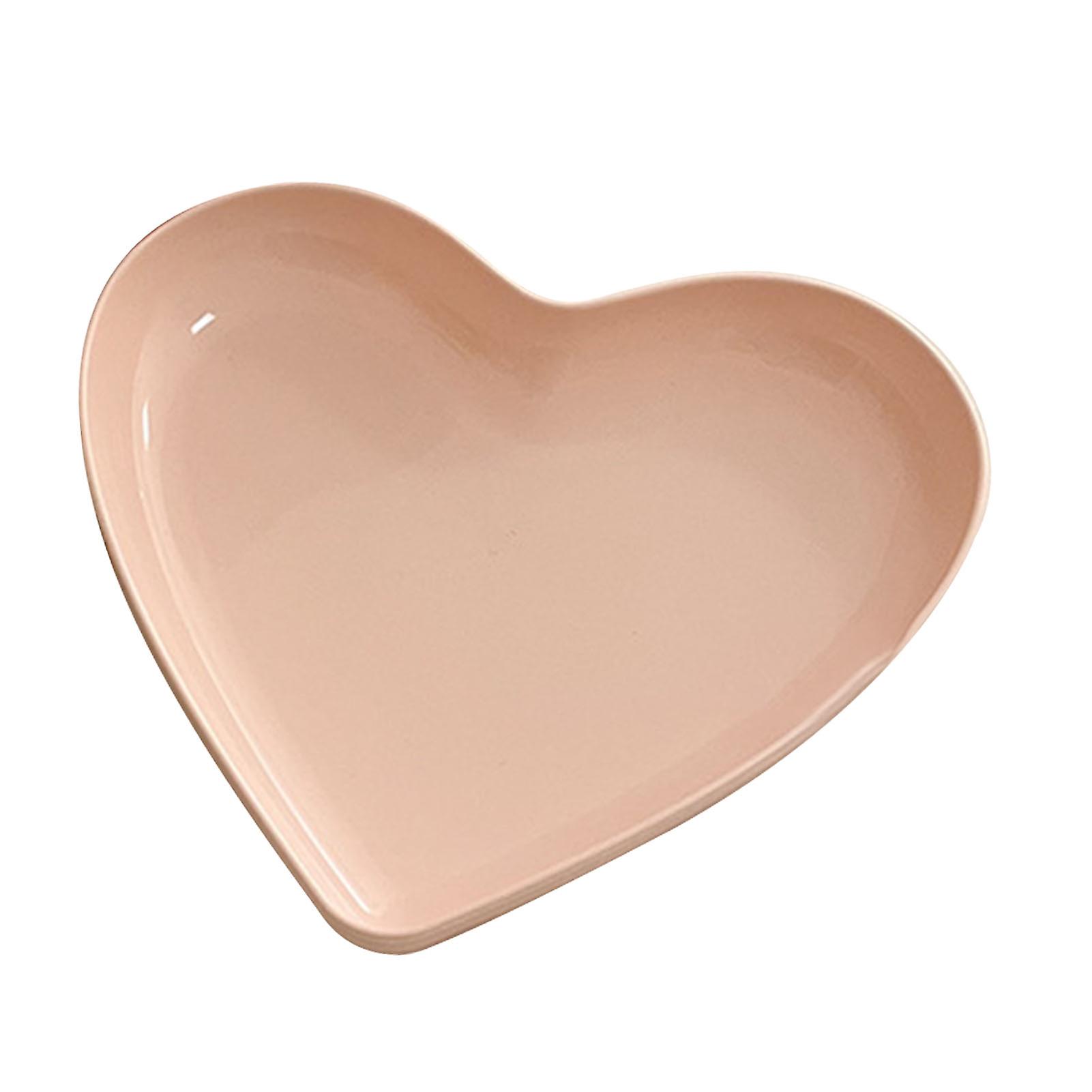 Heart Shape Plastic Dinner Platter Easy Clean Versatile Party Plate