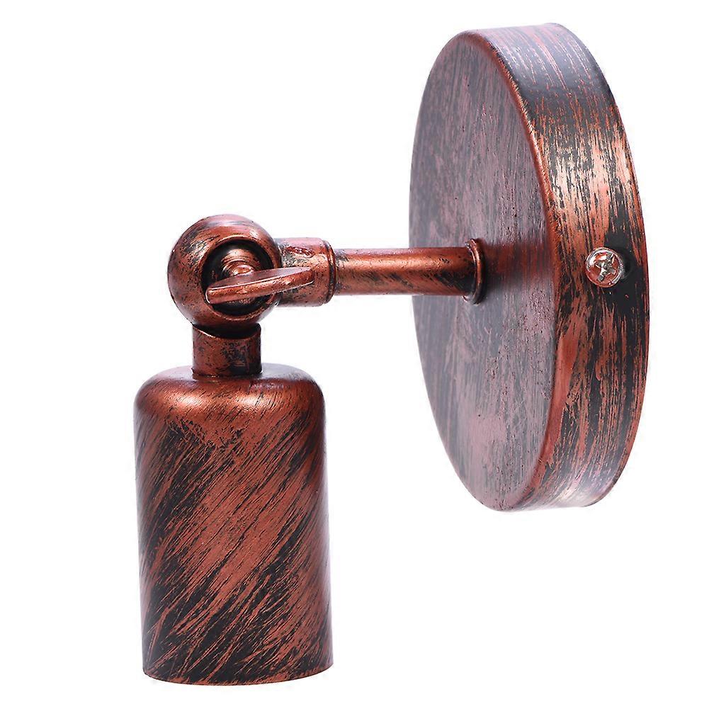 Retro Style Wall Sconce Bar Coffee Shop Corridor Lamp Holder with E27 Light Socket(Red rust)