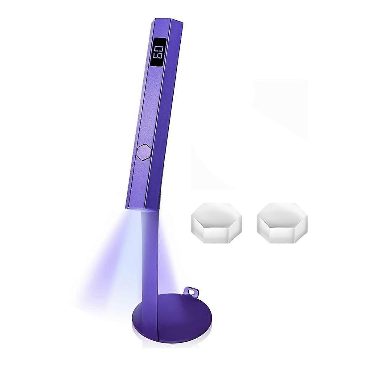 Handheld Magnetic U V Light for Nails:Fast Curing U V Nail Dryer Nail Stamper Magnetic Stand Wireless Handheld LCD