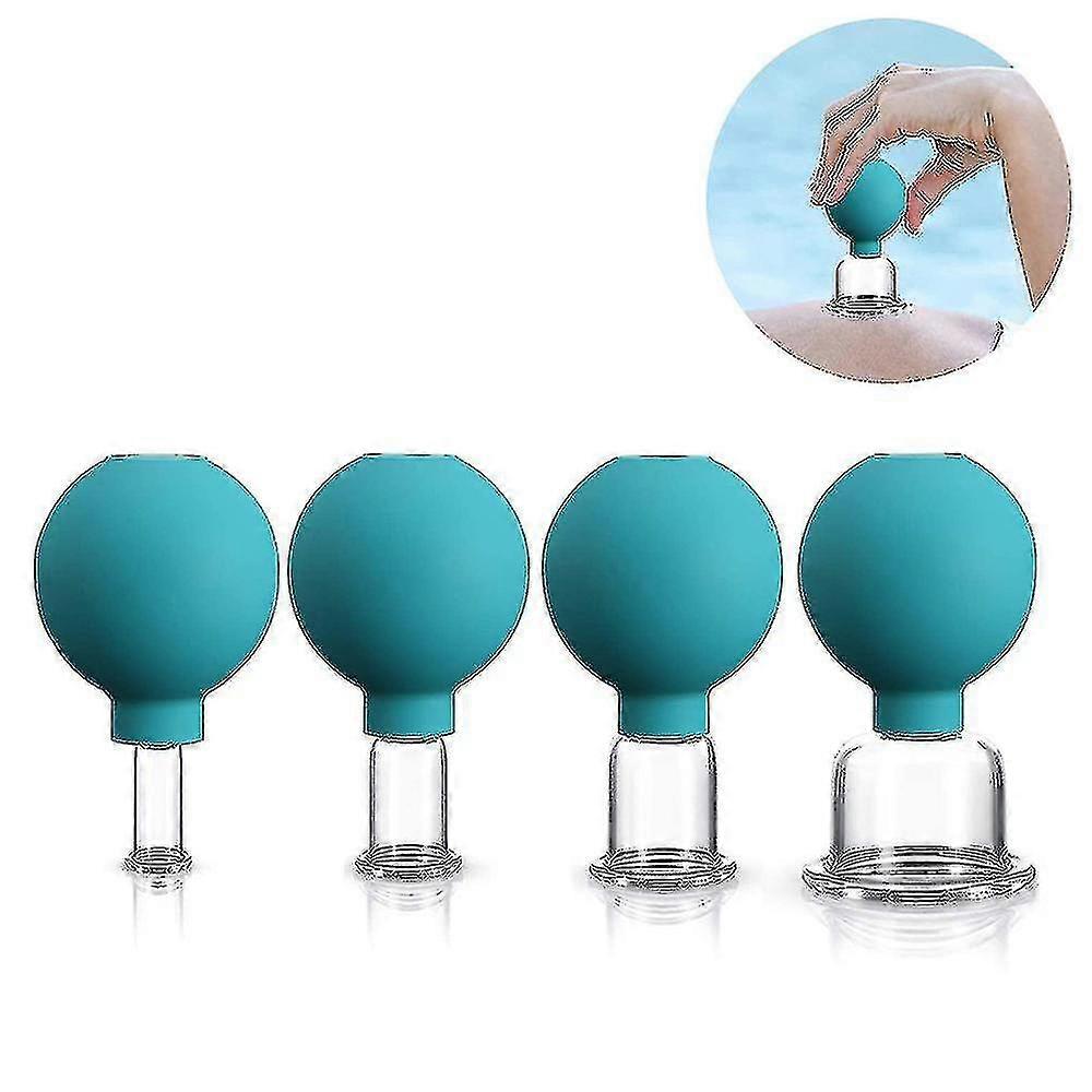 Cupping Glasses With Suction Ball [4 Pieces] - High-quality Cupping