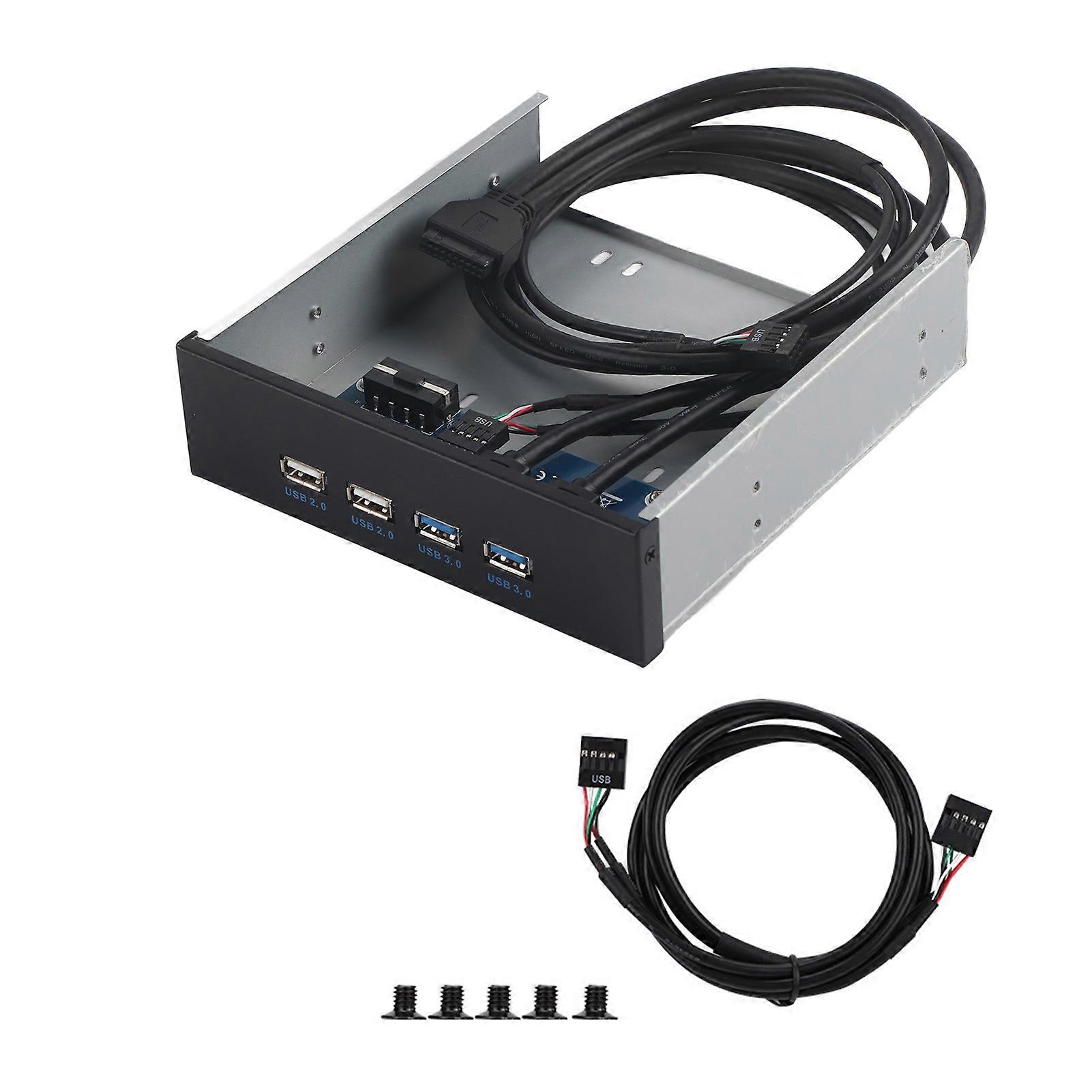 2 Port USB3.0 + 2 Port USB2.0 HUB Expansion Floppy Drive Front Panel