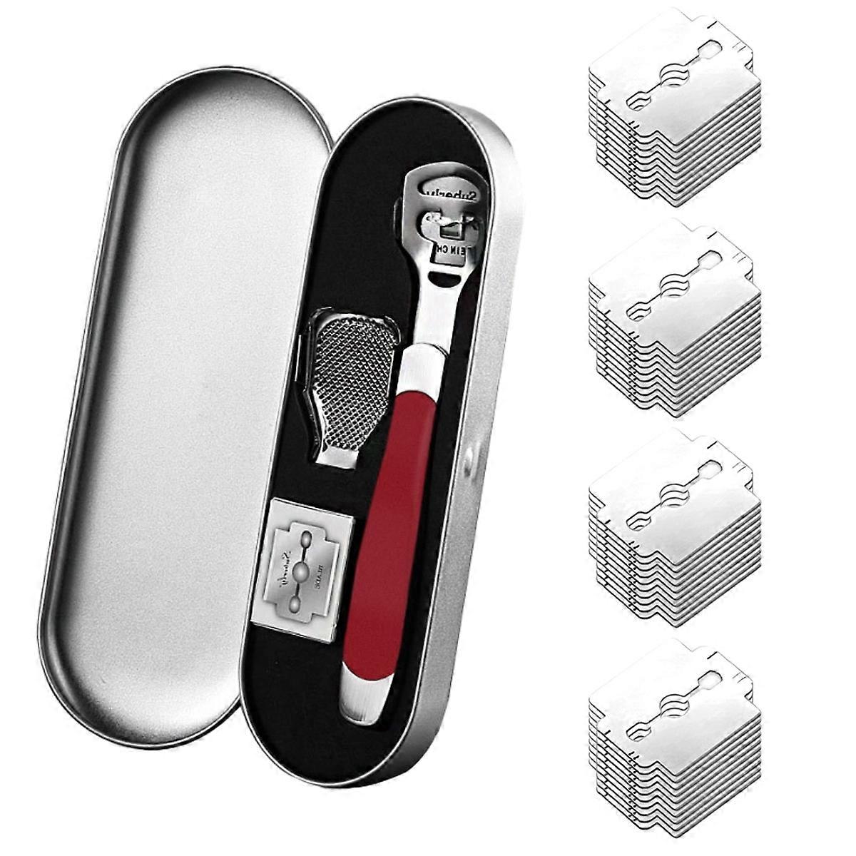 Callus Remover Shaver Cutter Eliminator Razor with 40 Extra Sharp Refill Blades Foot File Callus Remover