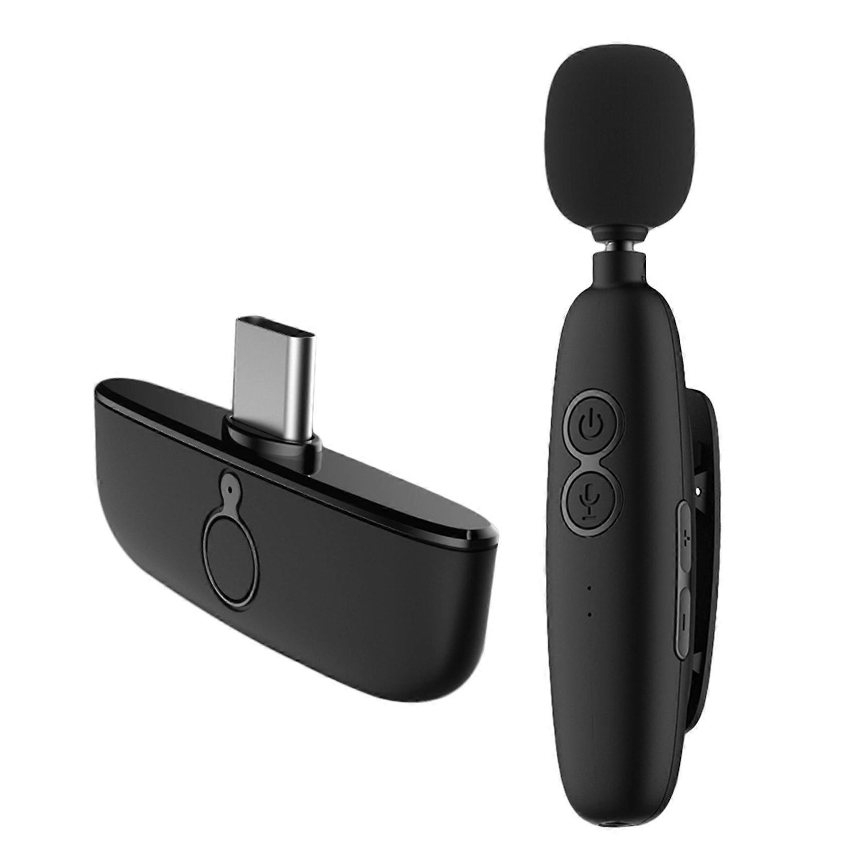 2.4GHz Wireless Lavalier Microphone Type-C Interface Microphone for Live Stream Vlogger