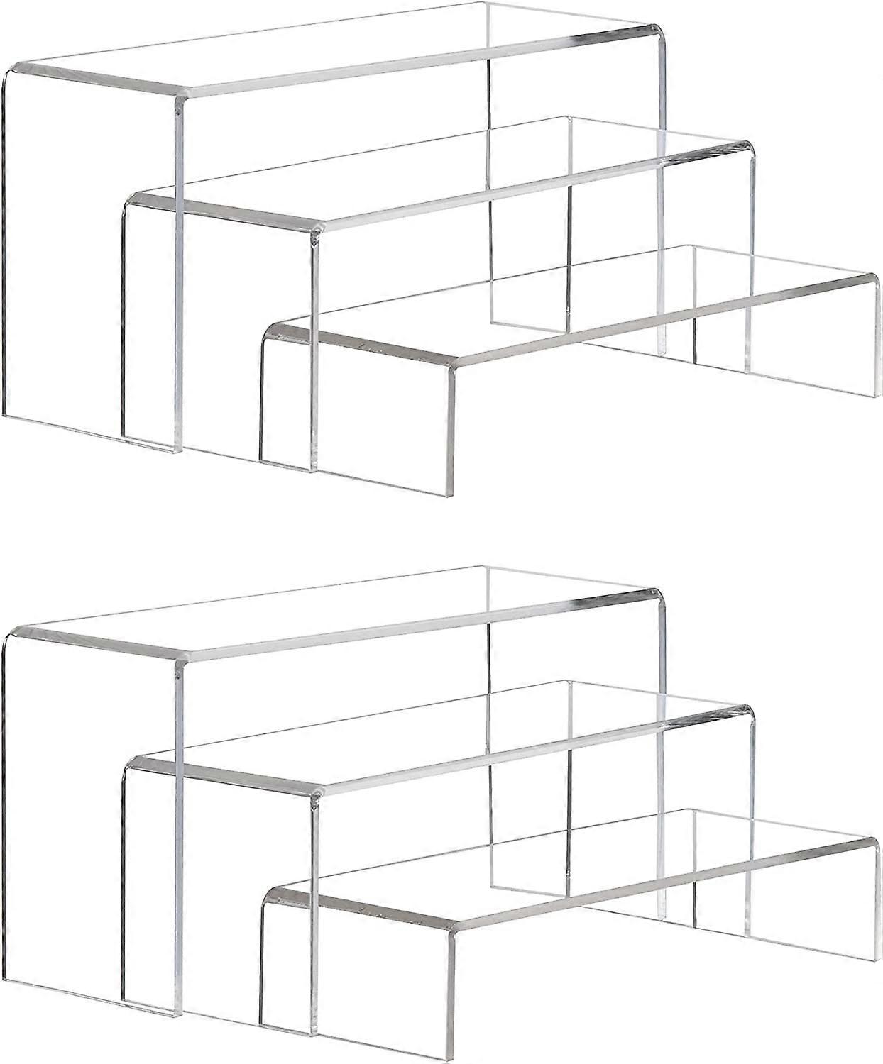 6er-Pack klare Acryl-Display-Riser Schuh-Display-Ständer Cupcake, Dessertständer