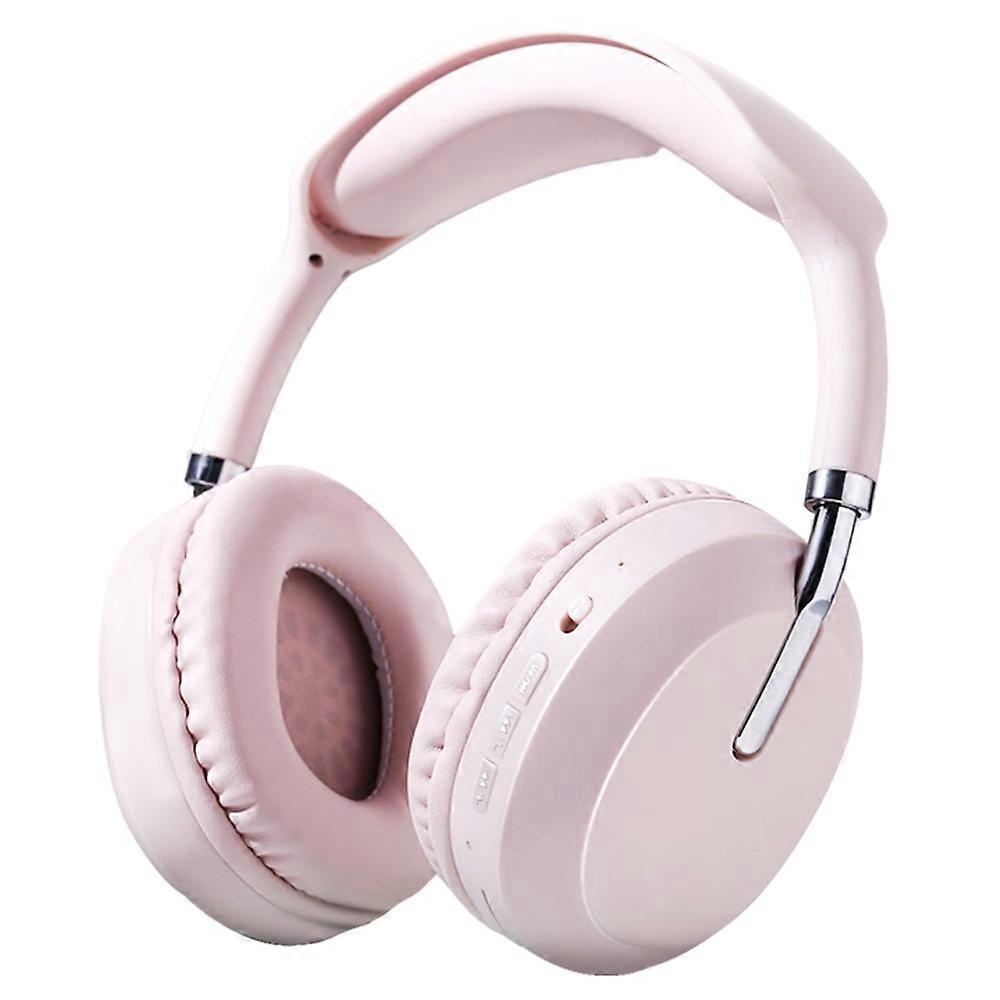 D-819 Bluetooth 5.3 Headphone HiFi Stereo 15H Playtime Ear Wireless Headsets Support FM - Pink