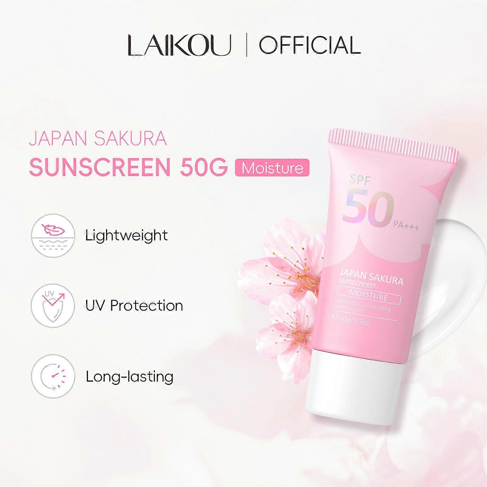 LAIKOU Cherry Blossom Sunscreen - Hydrating Isolation Cream 