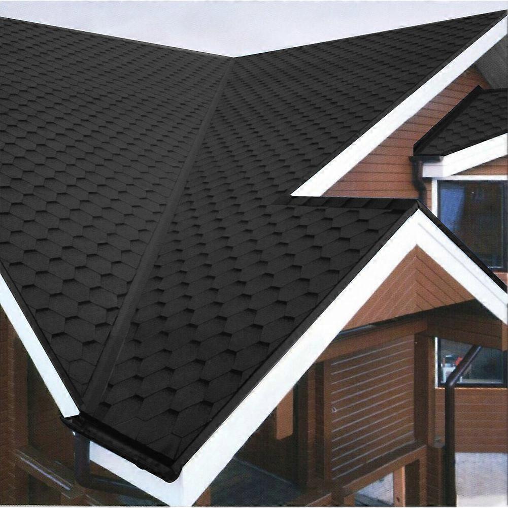 18Pcs Self-Adhesive Asphalt Shingles Bitumen Roofing, Black