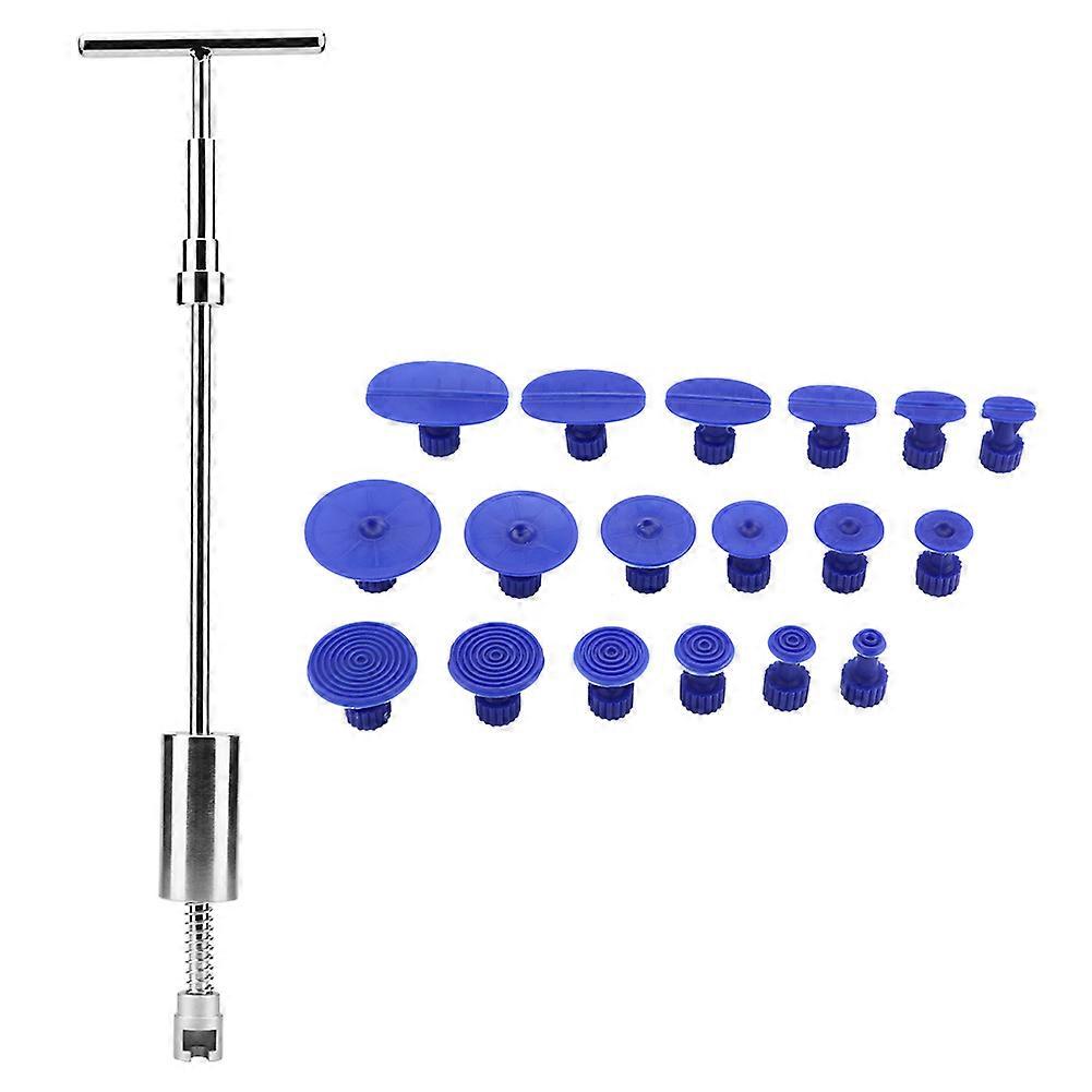 Car Dent Paintless Repair Tool Kit 1 T Bar Slide Hammer 18pcs Glue Puller Tabs Tools YEMAA
