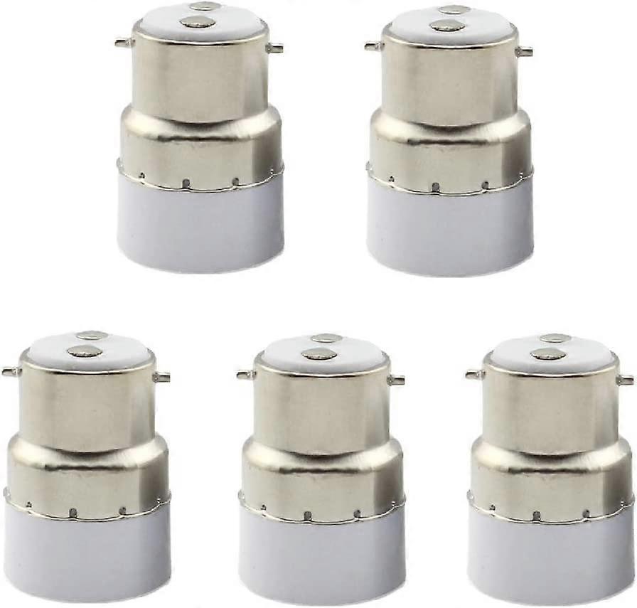 5 Pack B22 to E14 Bulb Socket Converter B22 Socket Switch to Standard E14 Adapter Lamp Holder