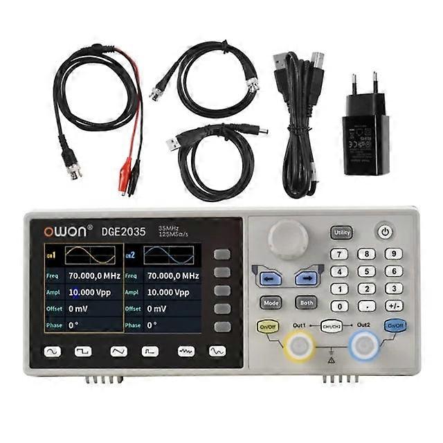 Owon Digital Storage Oscilloscope Dual Channel Mini Portable Oscillometer Arbitrary Waveform Generator Dge2070/dge2035