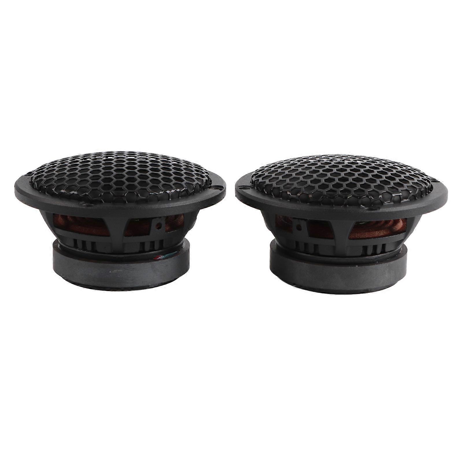 Pair of 3in Car Midrange Loud Speaker 100W Maximum Power Silver Black