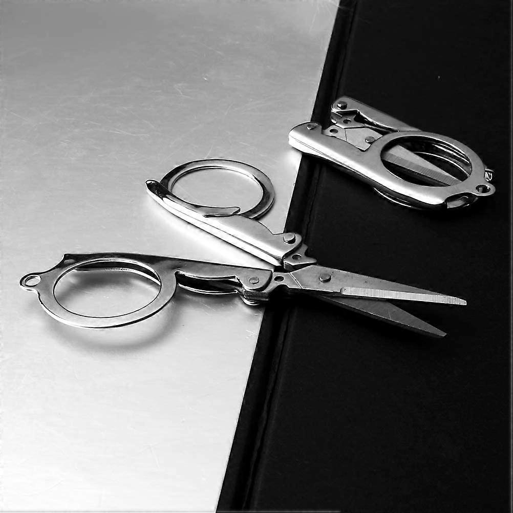 Stainless Steel Folding Scissors, 4 Inch/10cm Mini Small Paper Scissors ...