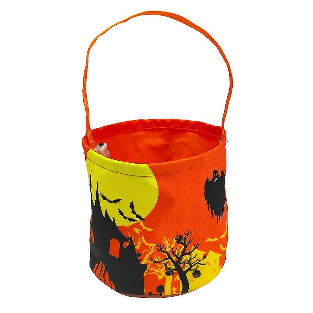 할로윈 버킷 캔디 트릿 컨테이너 라이트 포터블 트리트 버킷 항아리