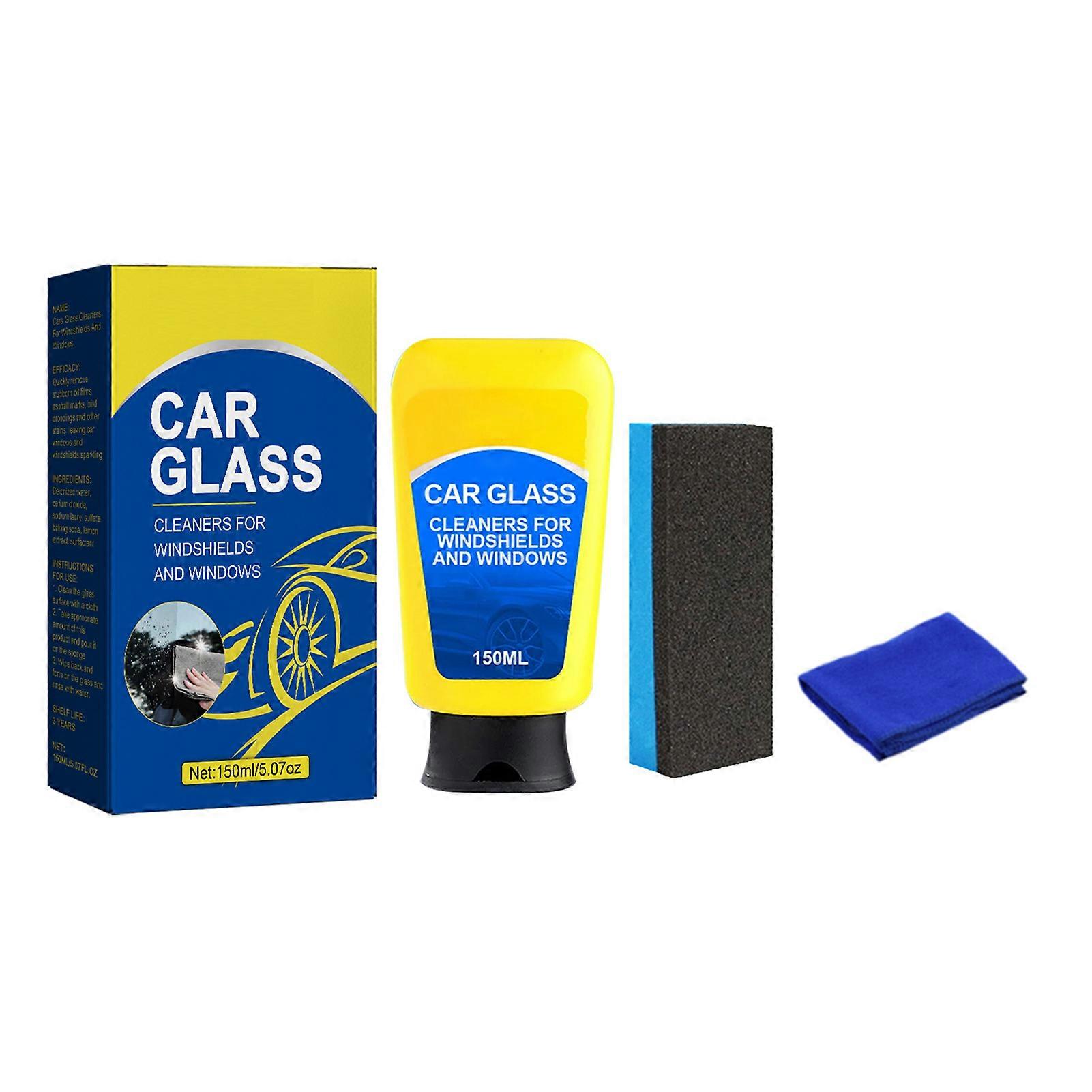 Car Windshield Oil Stain Cleaner Set Concentrated Window Cleaner Agents for Glass Birds Droppings