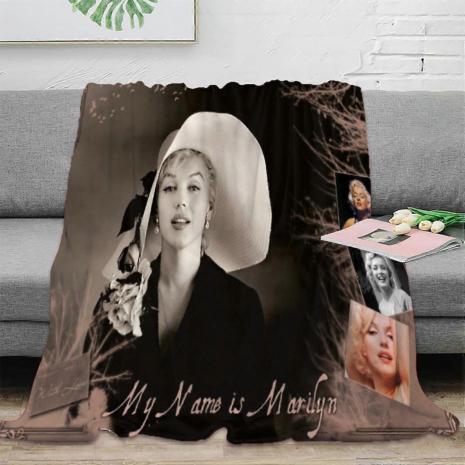 Flannel Blanket 3D Print Marilyn Monroe Plush Blanket Adult Kid