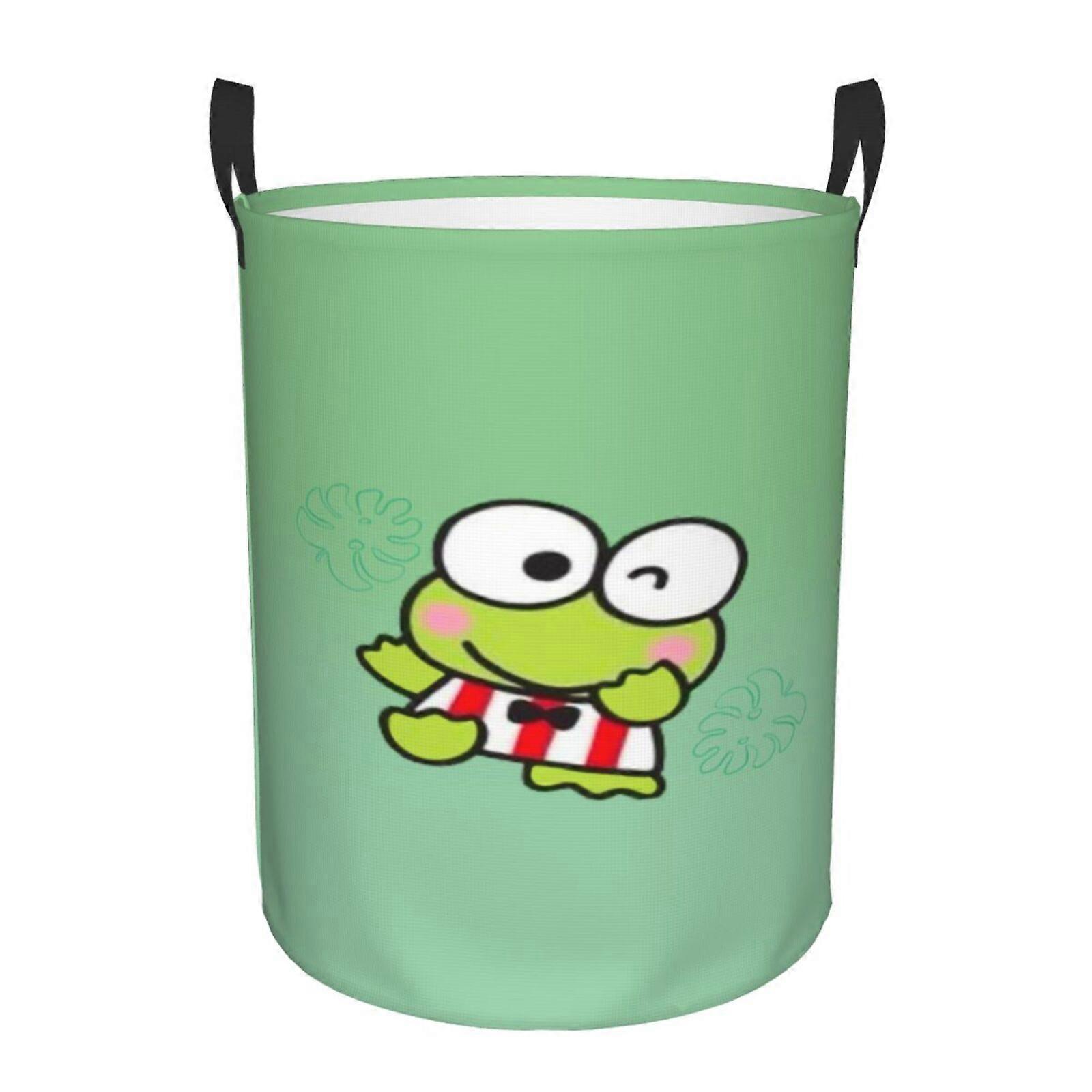 Cesto de Roupa Gráfica 3D Keroppi com Alça e SYS28284